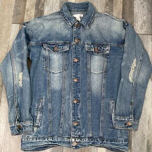 Forever 21 Distressed Blue Denim Jacket